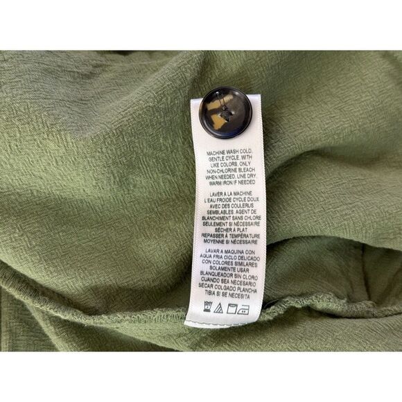 FRAME Cotton Jacket With Oversized Pockets Women M EUC Short Sleeve V-Neck - Picture 12 of 12